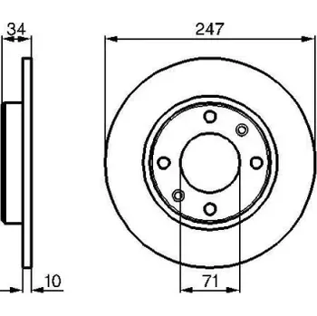 Brzdový kotouč BOSCH Brzdový kotouč plný Ø247,5mm 0 986 478 359