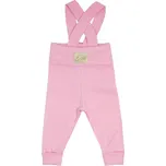 Esito (ušito v ČR) Rostoucí dívčí žebrované tepláčky Esito s kšandami růžové