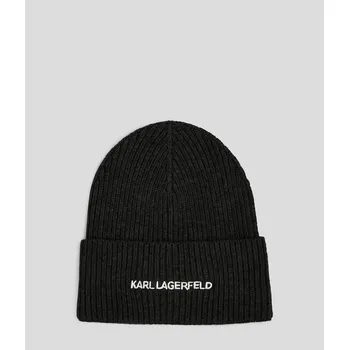 Čepice KARL LAGERFELD K/ESSENTIAL BEANIE ČEPICE 999