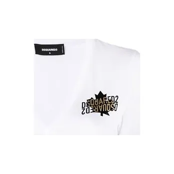 Pánské tričko DSQUARED2 MIRRORED LOGO T-SHIRT 100 Velikost: XS