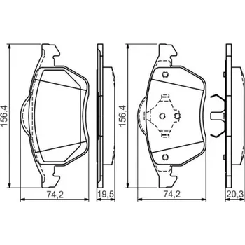 Brzdová destička BOSCH Sada brzdových doštiček: 0 986 494 390