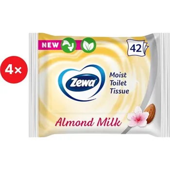 Toaletní papír ZEWA Almond Milk vlhčený toaletní papír (4× 42 ks)