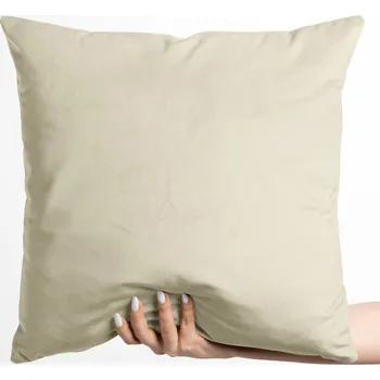 Povlak na polštářek Sametový povlak na polštář Velvet Premium SVP-003 Smetanový 50 x 50 cm