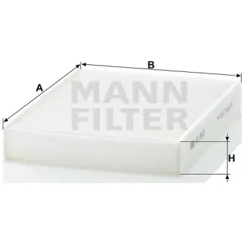 Filtr do auta MANN FILTER Kabinový filtr CU 2433