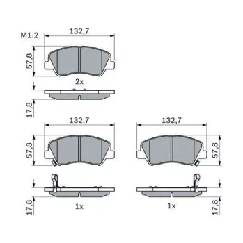 Brzdová destička BOSCH Sada brzdových doštiček 0 986 494 563