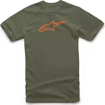 tričko AGELESS TEE, ALPINESTARS (zelená/oranžová, vel. S)