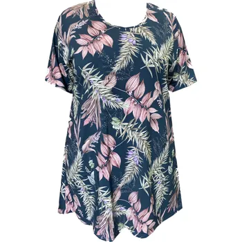 Dámské tričko Tunika bavlněná s kapsami / maxitriko (noční snítka) - v nadměrné velikosti 3382