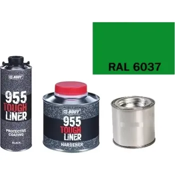 Autolak HB BODY 955 RAPTOR tough liner - 2k polyuretan textura set/báze + tužidlo + barva /RAL 6037 900ml