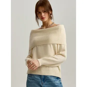 Dámský svetr Svetr s odhalenými rameny - L - House - krémový - 819EX-01M