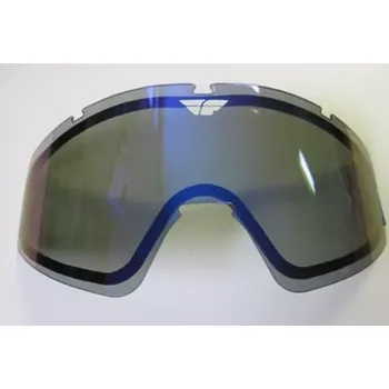 Motocyklové brýle sklo FLY Zone double - FLY RACING (zrcadlově modré)