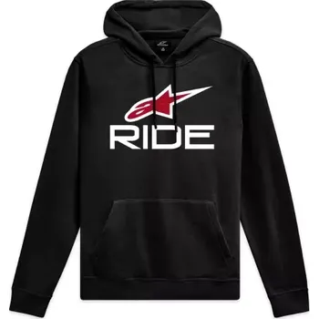 Pánská mikina mikina RIDE HOODIE 4, ALPINESTARS (černá/bílá/červená, vel. L)