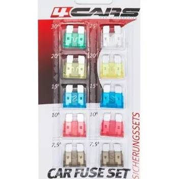 Autopojistky 4CARS POJISTKY NOŽOVÁ SADA 10KS