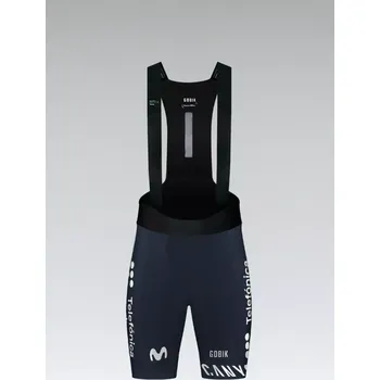 Cyklistické kalhoty GOBIK Cyklistické kalhoty krátké s laclem - LANCER K10 MOVISTAR TEAM 2025 - modrá/bílá