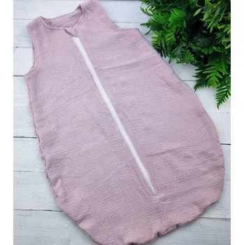 Zavinovačka Kulišárny Lehký mušelínový spací pytel pro miminko - POWDER Věk v měsících: 0 - 6 měsíců : 65cm