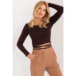 My Red Lips Krátká halenka hnědá Velikost: UNI