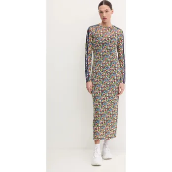 Dámské šaty Šaty adidas Originals Liberty tmavomodrá barva, maxi, JC7773 59X, vel. XXS
