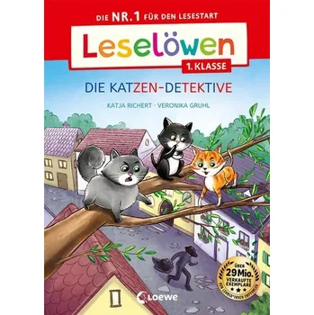 První čtění Leselöwen 1. Klasse - Die Katzen-Detektive (Großbuchstabenausgabe) - Richert, Katja