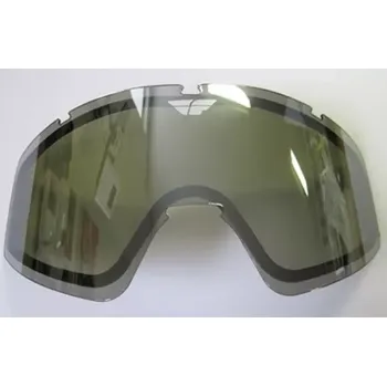 Motocyklové brýle sklo FLY Zone double - FLY RACING (chromové kouřové)