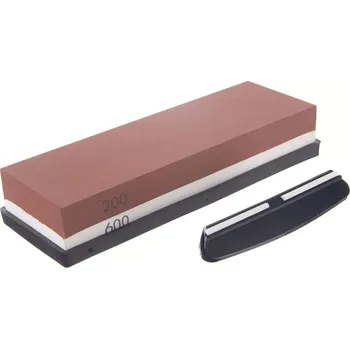 Orion Brusný kámen na nože korund 200 / 600, 141130 + podložka, úchyt (Orion 141130 Korundový kámen se silikonovou podložkou k broušení nožů, nůžek)