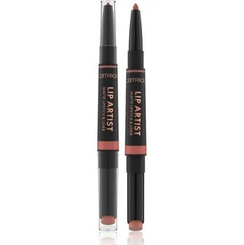 Rtěnka Catrice Lip Artist Matte Lipstick & Liner rtěnka + tužka na rty s matným efektem odstín 010 Always Together 1.74 g