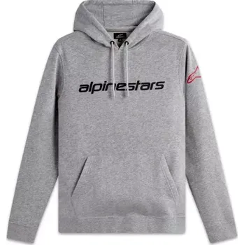 Pánská mikina mikina WORDMARK HOODIE 3, ALPINESTARS (šedá/červená/černá, vel. XL)