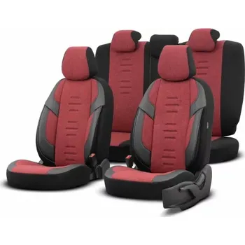 Potah sedadla AMIO Sada autopotahů OTOM THRONE 103 RED 3-ZIP