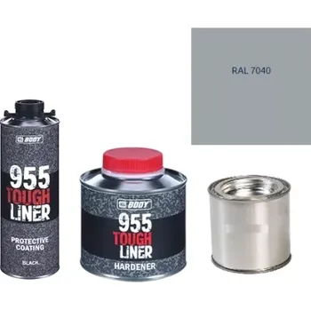 Autolak HB BODY 955 RAPTOR tough liner - 2k polyuretan textura set/bázi + tužidlo + barva /RAL 7040 900ml