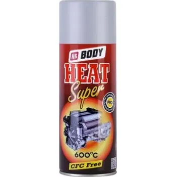 Silikonový sprej HB BODY 418 super heat - sprej DO VÝSOKÝCH TEPLOT 600C stříbrný 400ML