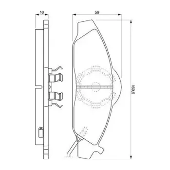 Brzdová destička BOSCH Sada brzdových doštiček 0 986 424 551