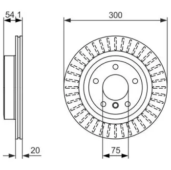 Brzdový kotouč BOSCH Brzdový kotouč větraný Ø300mm 0 986 479 775