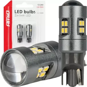 Autožárovka AMiO LED CANBUS T10 W5W 16SMD 2016 Bílé žárovky 12V/24V