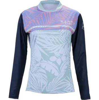 cyklistický dres KENNY Cyklistický dres s dlouhým rukávem letní - CHARGER W - modrá M