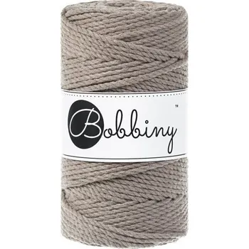 Příze Bobbiny 3PLY Macramé Rope 3 mm 100 m Coffee Šňůra