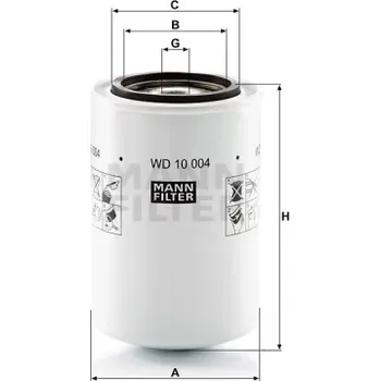 Hydraulický filtr MANN FILTER Filtr hydrauliky WD 10 004