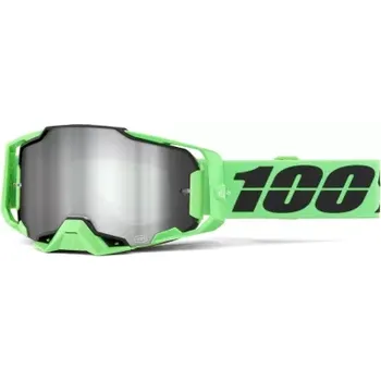 Příslušenství k helmě na motorku S100 ARMEGA 100% brýle ANZA 2, zrcadlové stříbrné plexi