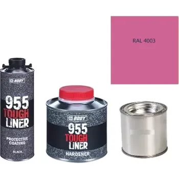 Autolak HB BODY 955 RAPTOR tough liner - 2k polyuretan textura set/báze + tužidlo + barva /RAL 4003 900ml