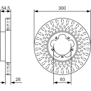 Brzdový kotouč BOSCH Brzdový kotouč větraný Ø300mm 0 986 479 B11
