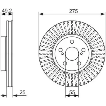 Brzdový kotouč BOSCH Brzdový kotouč větraný Ø275mm 0 986 479 619