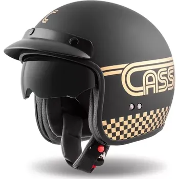 Helma na motorku přilba Oxygen Rondo, CASSIDA (černá matná/zlatá, vel. S)