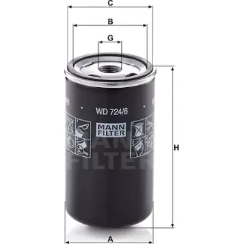 Hydraulický filtr MANN FILTER Filtr hydrauliky WD 724/6