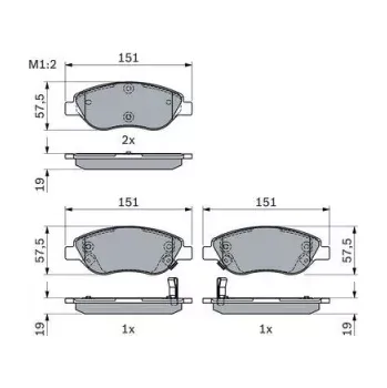 Brzdová destička BOSCH Sada brzdových doštiček 0 986 424 042