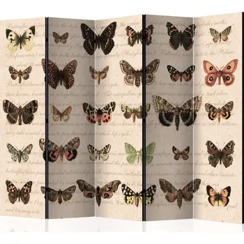 Paraván Paraván - Retro styl: Motýli II Velikost: 225x172 cm, Provedení: Jednostranný