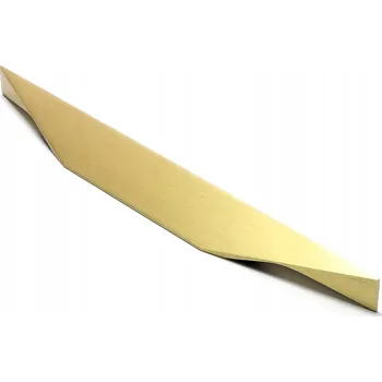 Nábytkové kování Nábytková úchytka reling, kartáčované zlato, 340 x 2,2 x 1,6 cm