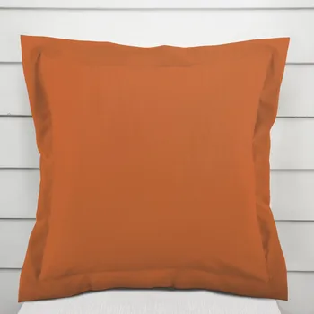 Povlak na dekorativní polštářek Bavlněný saténový povlak na polštář s lemem ST-008 Skořicový 40 x 40 cm