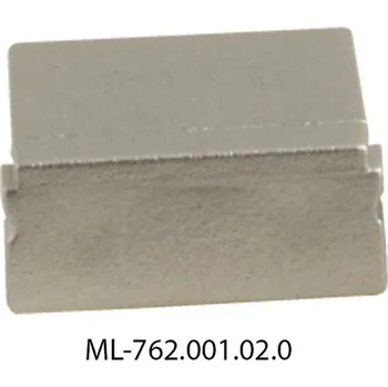 LED páska Koncovka pro PG bez otvoru, stříbrná barva, 1 ks MCLED ML-762.001.02.0