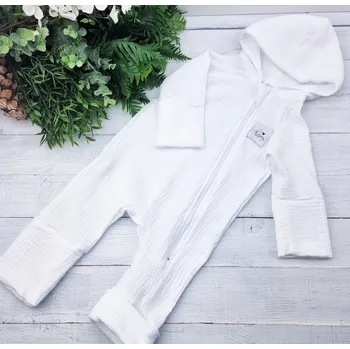 Kojenecký overall Kulišárny Mušelínový rostoucí overal SNOW VELIKOST: 62