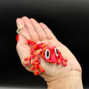 Přívěsek na klíče nebo batoh – červeno zlatá lesk