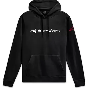 Pánská mikina mikina WORDMARK HOODIE 3, ALPINESTARS (černá/bílá/červená, velikost XL)