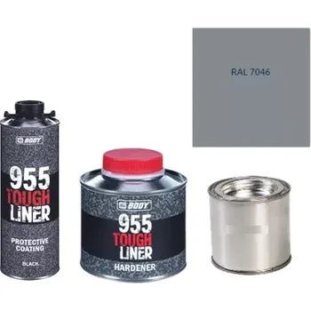 Autolak HB BODY 955 RAPTOR tough liner - 2k polyuretan textura set/báze + tužidlo + barva /RAL 7046 900ml