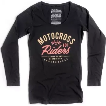 Dámské tričko tričko RACING LONG, 101 RIDERS dámské (černá, vel. XS)